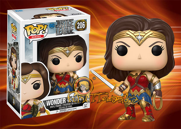 POP! HEROES #206 PVC JUSTICE LEAGUE WONDER WOMAN