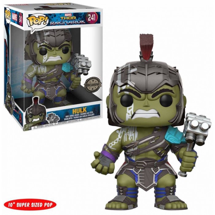 POP! MARVEL #241 PVC BOBBLE HEAD THOR RAGNAROK HULK 25CM