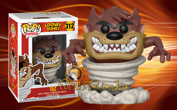 POP! ANIMATION #312 PVC LOONEY TUNES TAZ W/TORNADO
