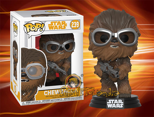 POP! STAR WARS #239 SOLO PVC BOBBLE HEAD CHEWBACCA WITH GOGGLES