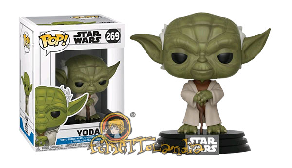 POP! STAR WARS #269 CLONE WARS PVC BOBBLE HEAD YODA