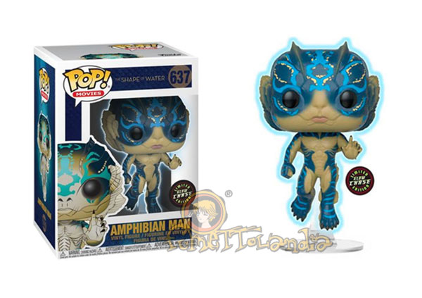 POP! MOVIES #637 PVC THE SHAPE OF WATER AMPHIBIAN MAN (GLOW CHASE)