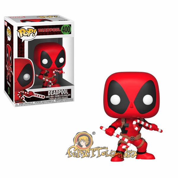POP! MARVEL #400 PVC BOBBLE HEAD DEADPOOL W/CANDY CANES
