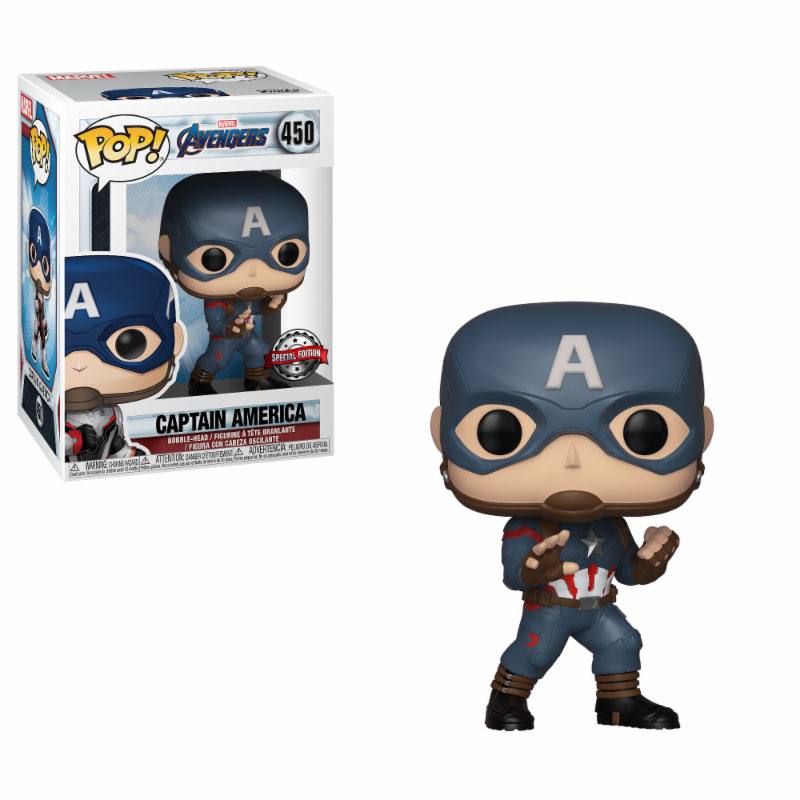 POP! MARVEL #464 PVC BOBBLE HEAD AVENGERS ENDGAME CAPTAIN AMERICA EXCLUSIVE