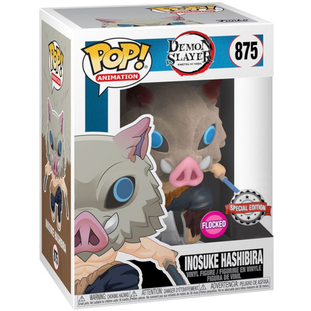 POP! ANIMATION #875 DEMON SLAYER PVC INOSUKE HASHIBIRA FLOCKED