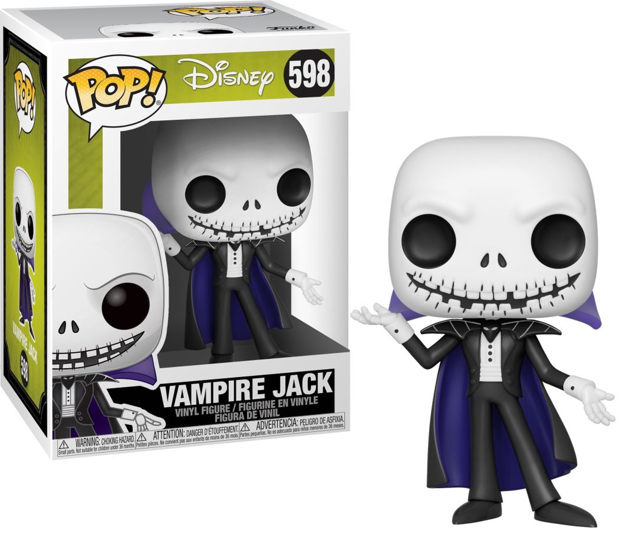 POP! DISNEY #598 PVC NIGHTMARE BEFORE CHRISTMAS VAMPIRE JACK SKELLINGTON