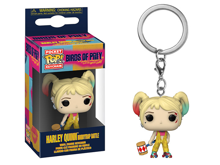 POCKET POP! KEYCHAIN BIRDS OF PREY HARLEY QUINN BOOBYTRAP BATTLE