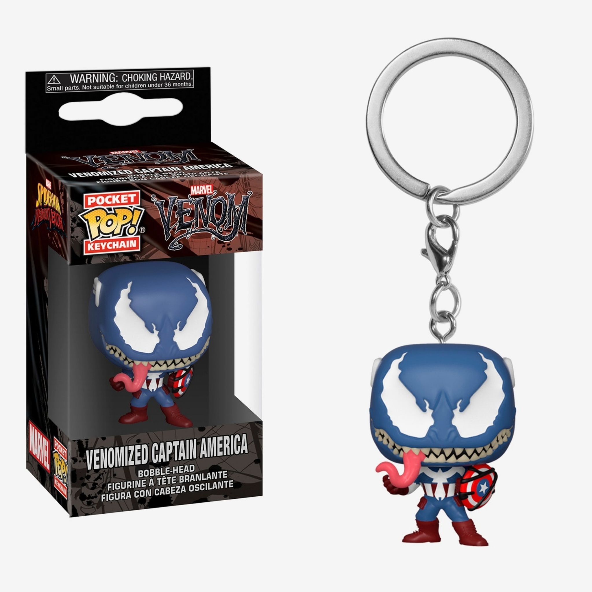 POCKET POP! KEYCHAIN MARVEL VENOMIZED CAPTAIN AMERICA