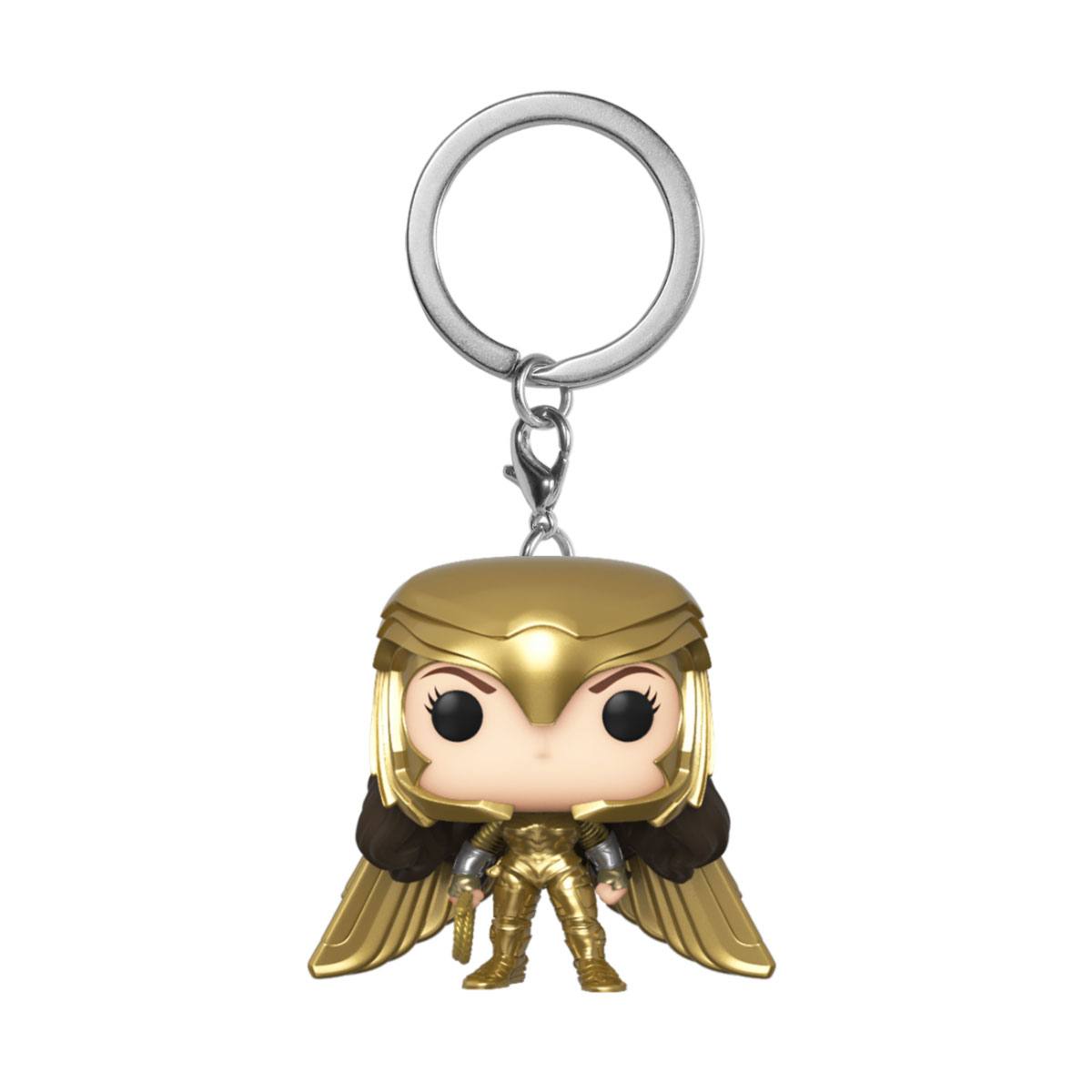 POCKET POP! KEYCHAIN WONDER WOMAN 1984 GOLD W/HELMET