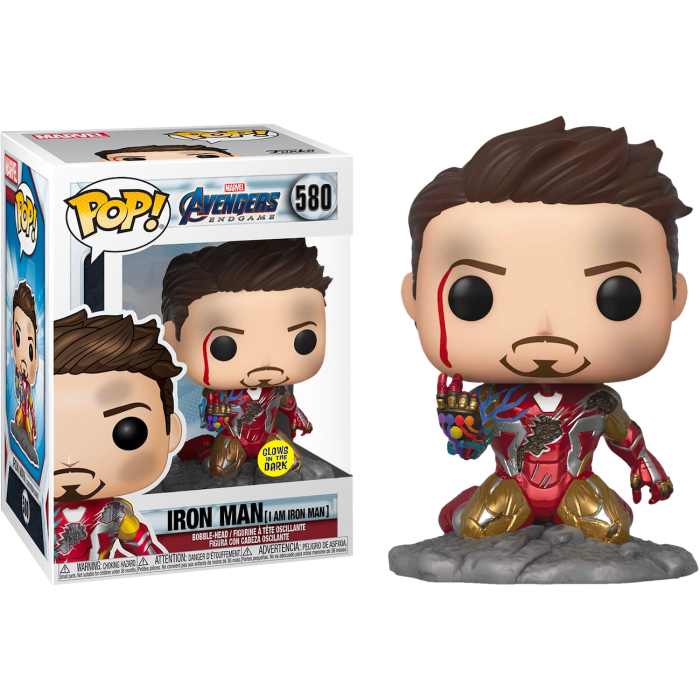 POP! MARVEL #580 PVC BOBBLE HEAD AVENGERS ENDGAME I AM IRON MAN