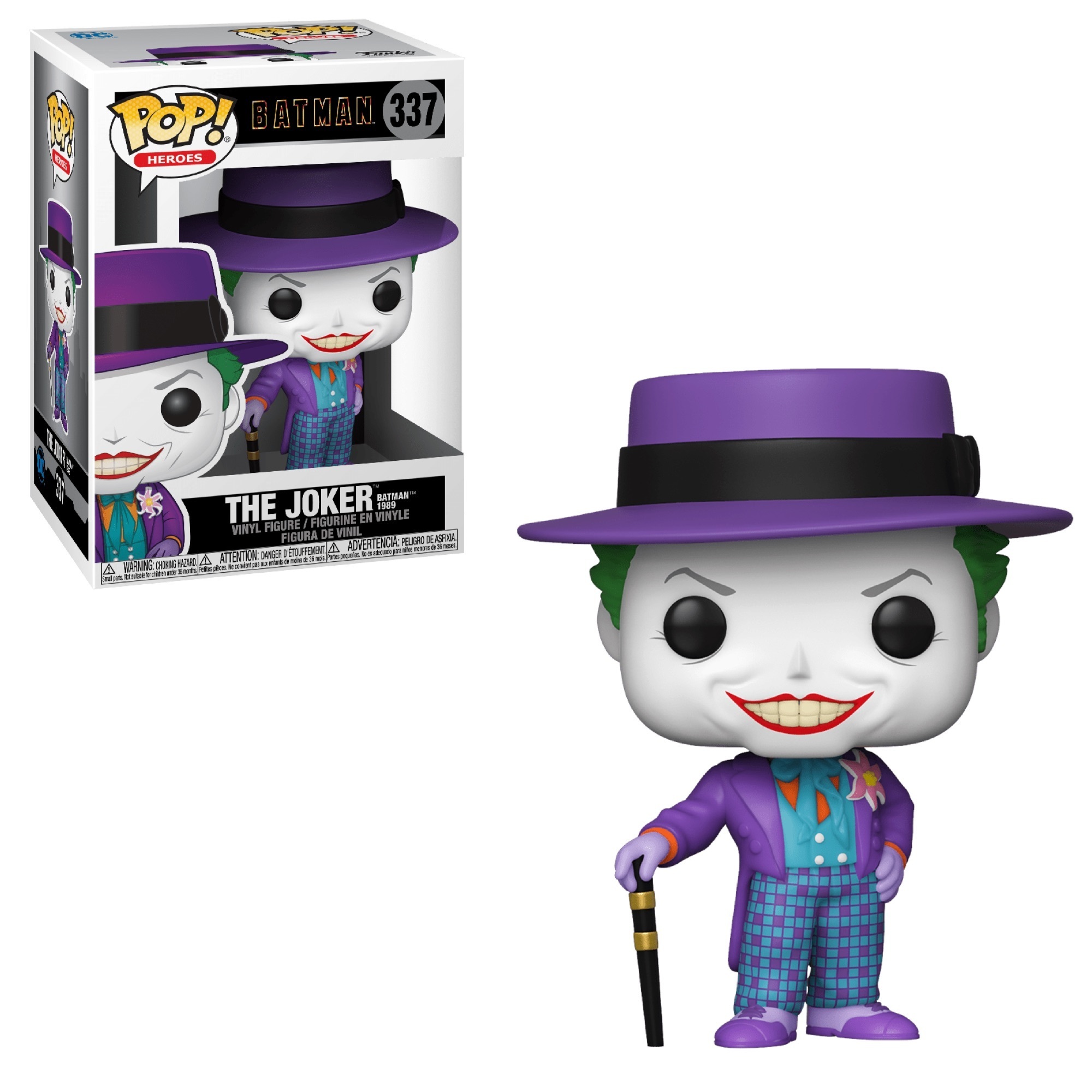 POP! HEROES #337 PVC BATMAN 1989 JOKER W/ HAT