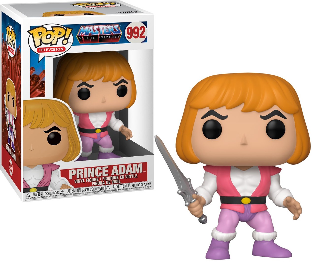 POP! TELEVISION #992 PVC MASTERS OF UNIVERSE PRINCE ADAM