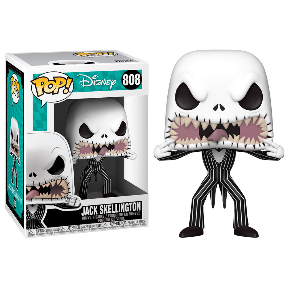 POP! DISNEY #808 PVC NIGHTMARE BEFORE CHRISTMAS JACK SKELLINGTON SCARY FACE