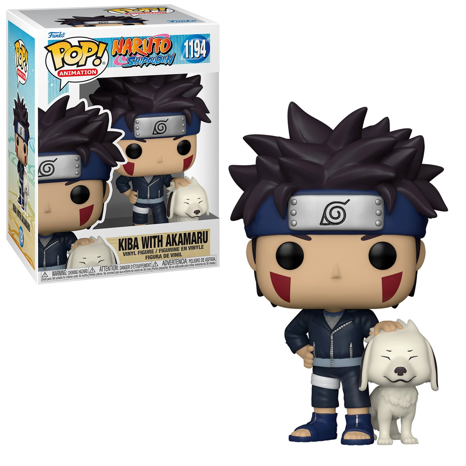 POP! ANIMATION #1194 PVC NARUTO SHIPPUDEN KIBA W/AKAMARU
