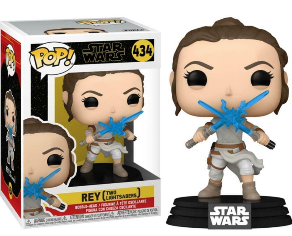 POP! STAR WARS RISE OF SKYWALKER #434 PVC REY (TWO LIGHTSABERS)