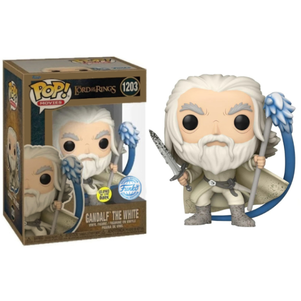 POP! MOVIES #1203 PVC LORD OF THE RINGS GANDALF THE WHITE GITD