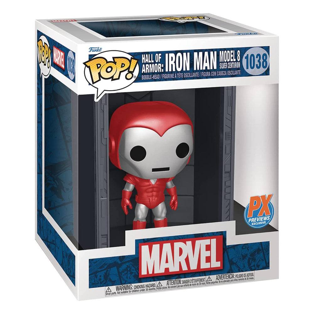 POP! MARVEL #1038 PVC HALL OF ARMOR: IRON MAN MODEL 8 SILVER CENTURION