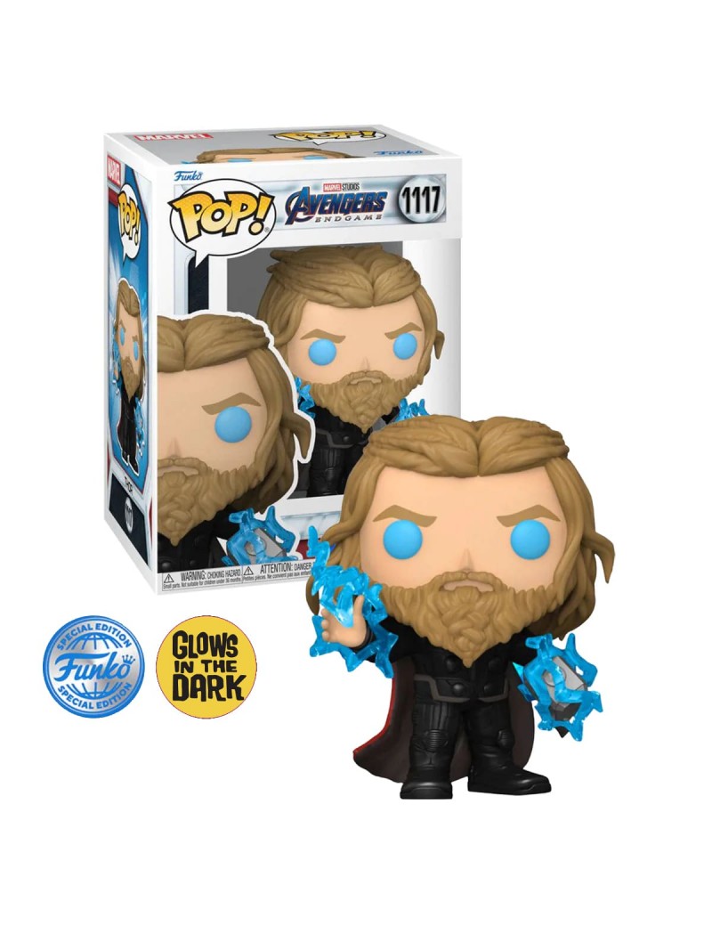 POP! MARVEL #1117 PVC BOBBLE HEAD AVENGERS ENDGAME THOR W/THUNDER