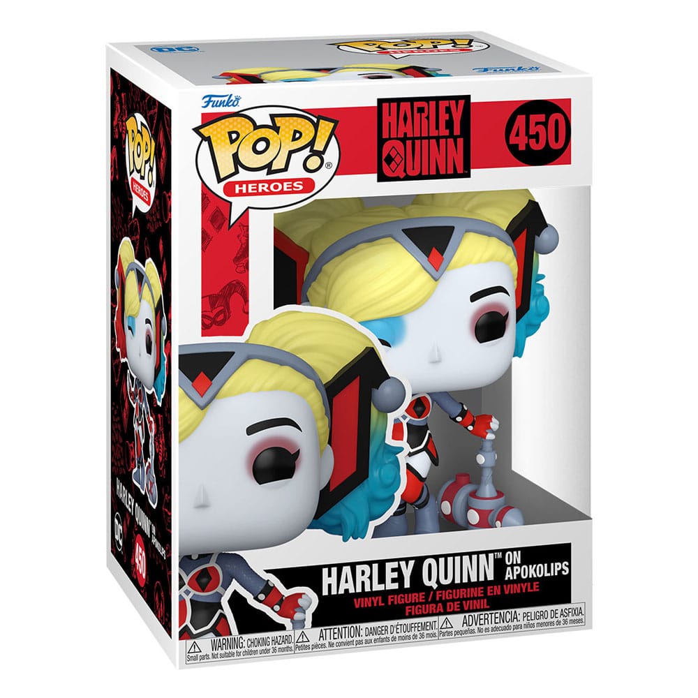 POP! HEROES #450 PVC HARLEY QUINN ON APOKOLIPS