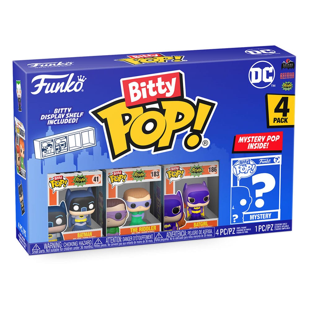 DC BITTY POP! VINYL FIGURE 4-PACK BATMAN ADAM WEST 2,5 CM