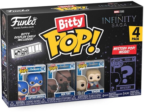 MARVEL BITTY POP! VINYL FIGURE 4-PACK CAPTAIN AMERICA 2,5 CM