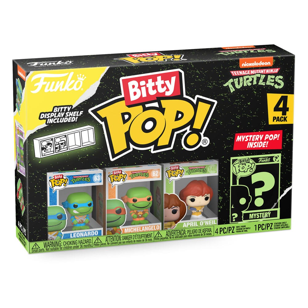 TEENAGE MUTANT NINJA TURTLES BITTY POP! VINYL FIGURE 4-PACK LEONARDO 2,5 CM