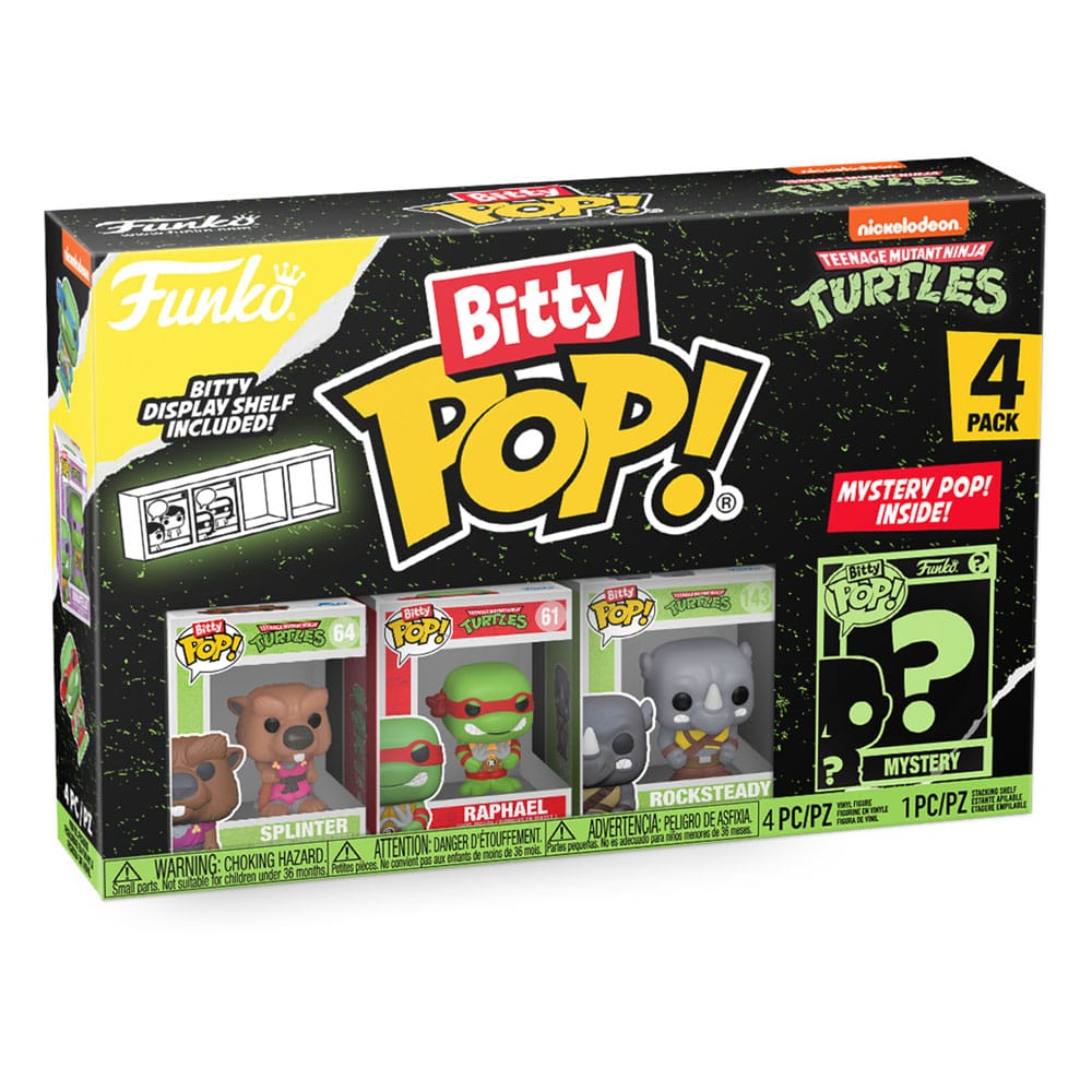 TEENAGE MUTANT NINJA TURTLES BITTY POP! VINYL FIGURE 4-PACK SPLINTER 2,5 CM