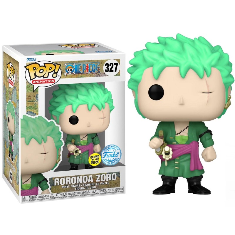 POP! ANIMATION #327 PVC ONE PIECE RORONOA. ZORO GITD