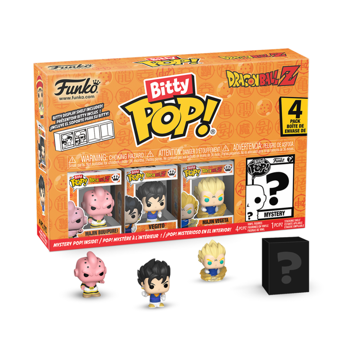 DRAGONBALL Z BITTY POP! VINYL FIGURE 4-PACK KID BUU 2,5 CM
