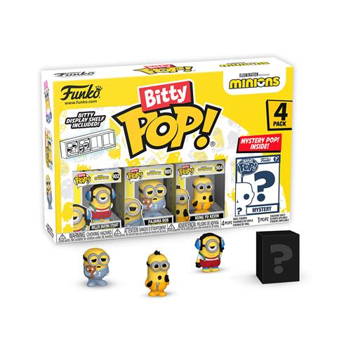 MINIONS BITTY POP! VINYL FIGURE 4-PACK ROLLER SKATING STUART 2,5 CM