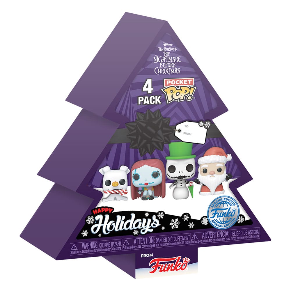 NIGHTMARE BEFORE CHRISTMAS POCKET POP! VINYL FIGURE 4-PACK TREE HOLIDAY 4 CM