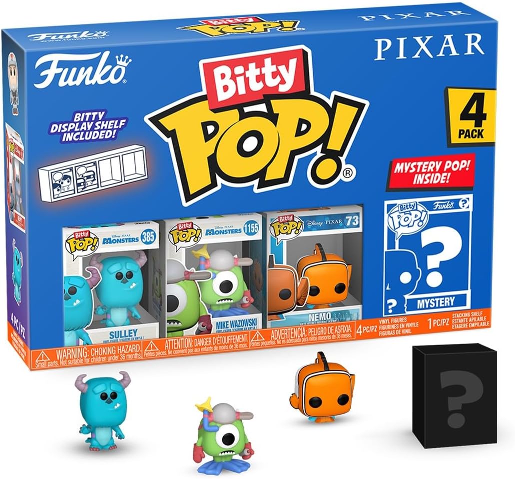 PIXAR BITTY POP! VINYL FIGURE 4-PACK MONSTER INC. 2,5 CM