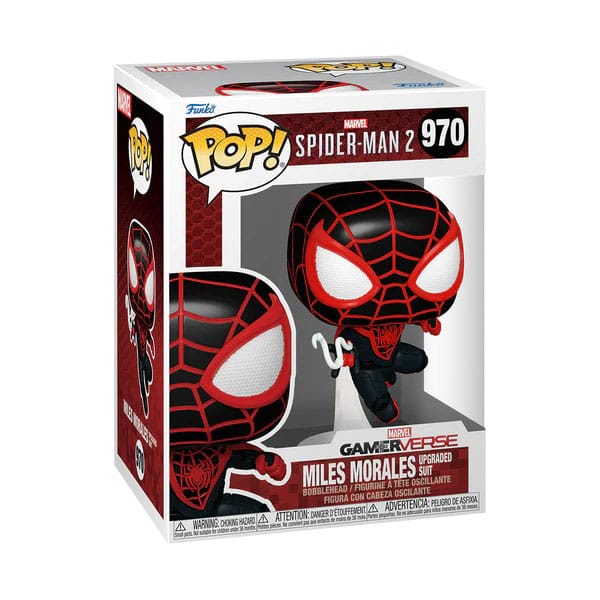 POP! MARVEL #970 PVC BOBBLE HEAD SPIDER-MAN 2 MILES MORALES W/UPGRADED SUIT