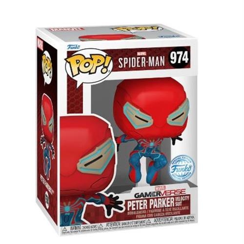 POP! MARVEL #974 PVC BOBBLE HEAD PETER PARKER VELOCITY SUIT