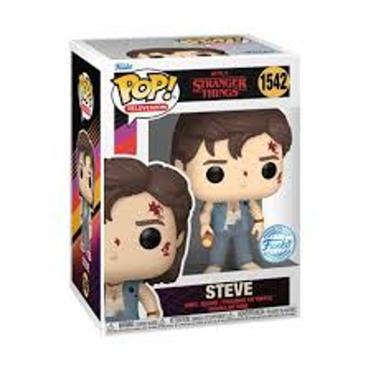 POP! TELEVISION #1542 PVC STRANGER THINGS STEVE BATTLE DAMAGED