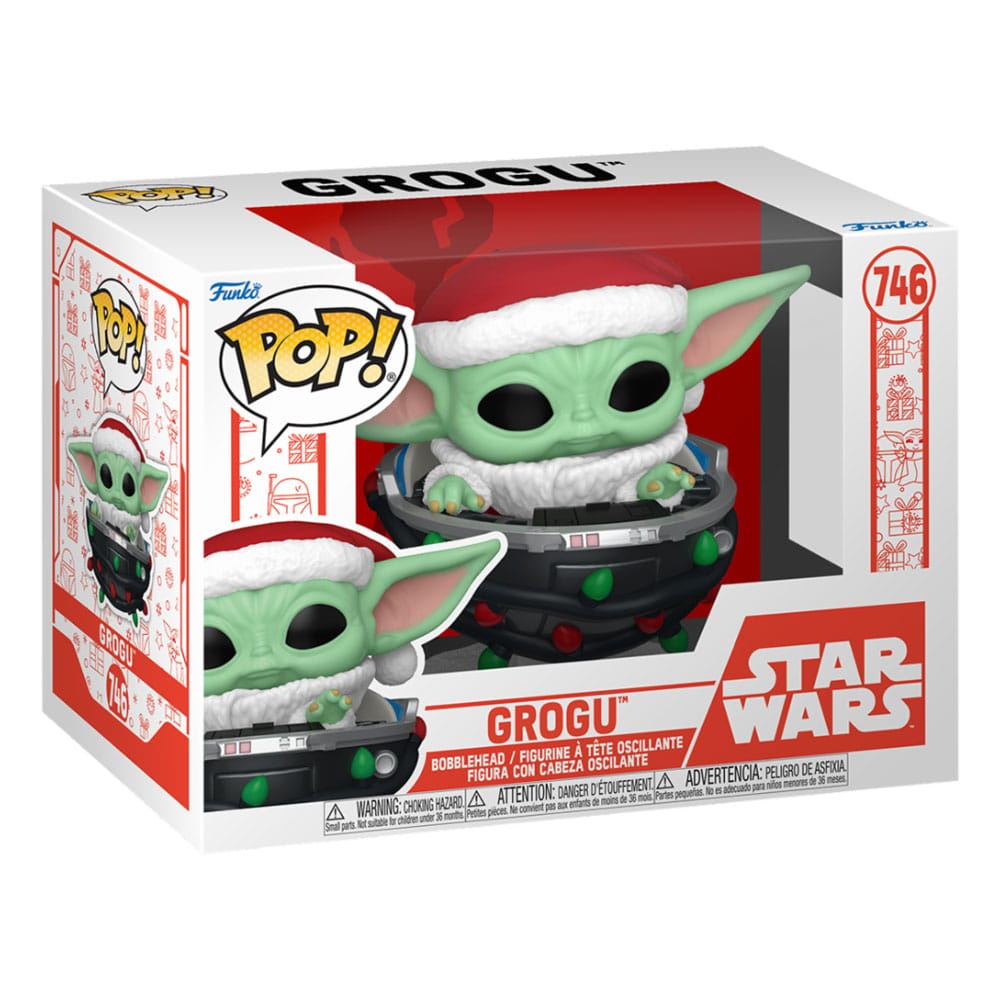 POP! STAR WARS MANDALORIAN #746 PVC HOLIDAY GROGU PRAM