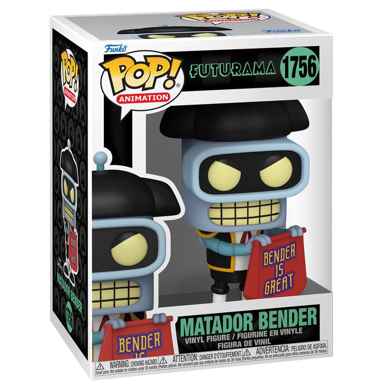POP! ANIMATION #1756 PVC FUTURAMA BENDER MATADOR