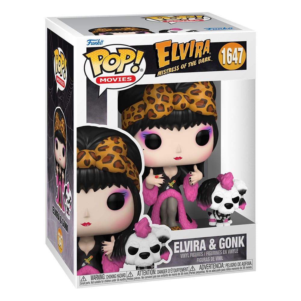 POP! MOVIES #1647 PVC ELVIRA MISTRESS OF THE DARK ELVIRA & GONK