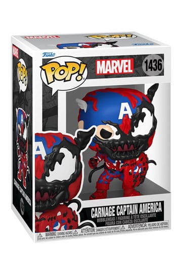 POP! MARVEL #1436 PVC BOBBLE HEAD CARNAGE CAPTAIN AMERICA