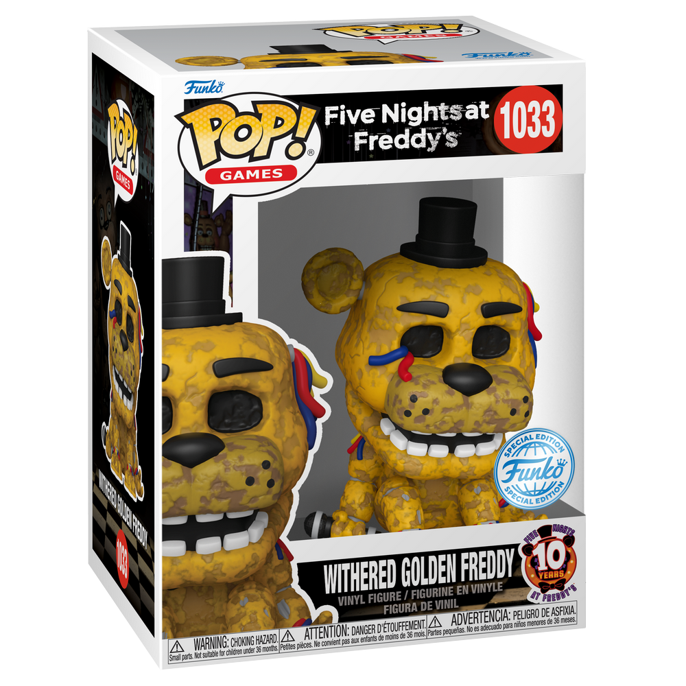 POP! GAMES #1033 PVC FIVE NIGHTS AT FREDDY WITHERED GOLDEN FREDDY