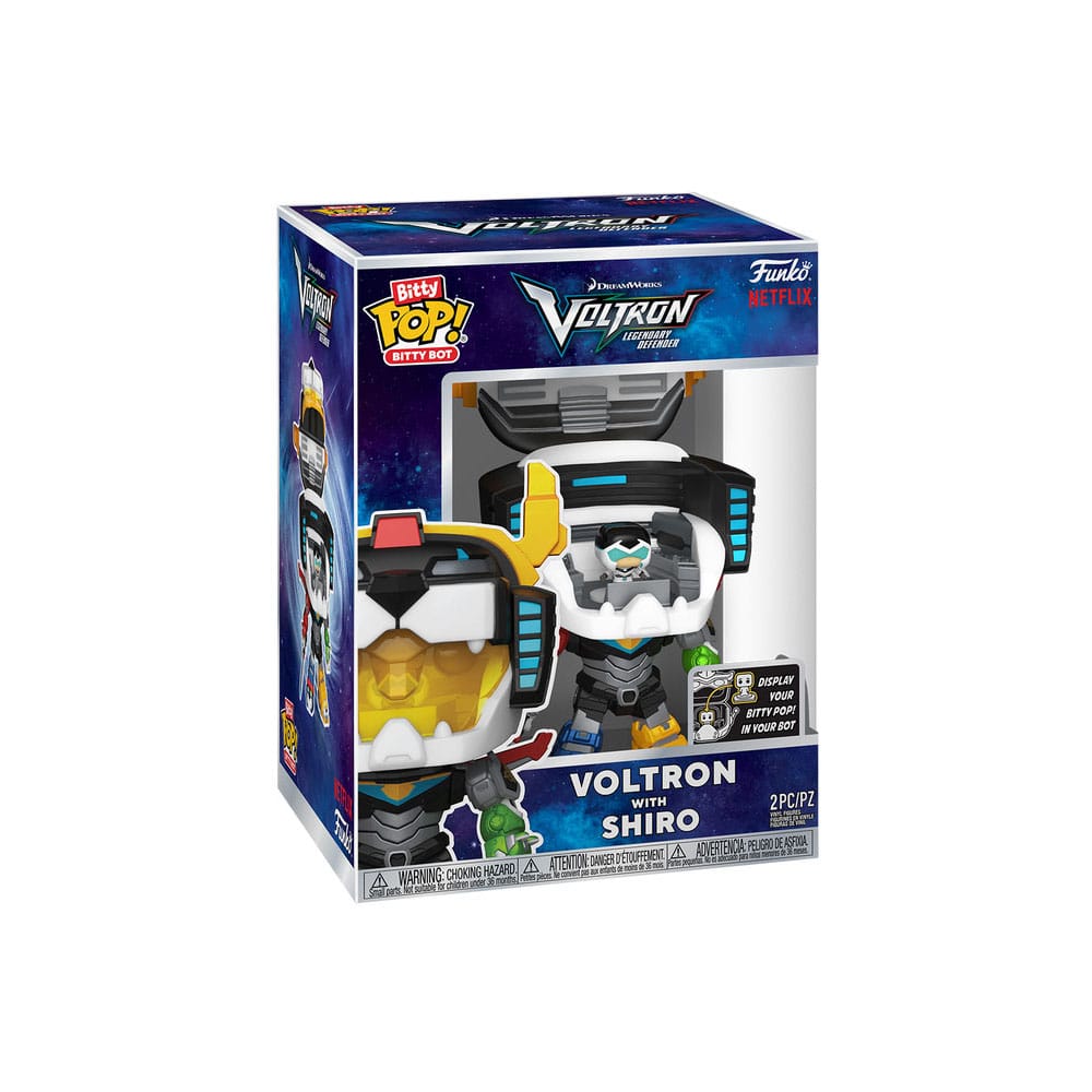 VOLTRON LEGENDARY DEFENDER BITTY POP! BOT VINYL FIGURE VOLTRON W/SHIRO 12 CM