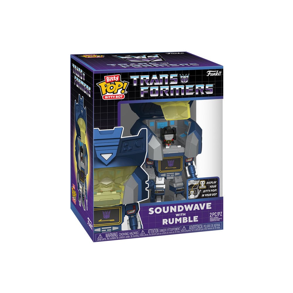 TRANSFORMERS BITTY POP! BOTS VINYL FIGURE SOUNDWAVE 12 CM