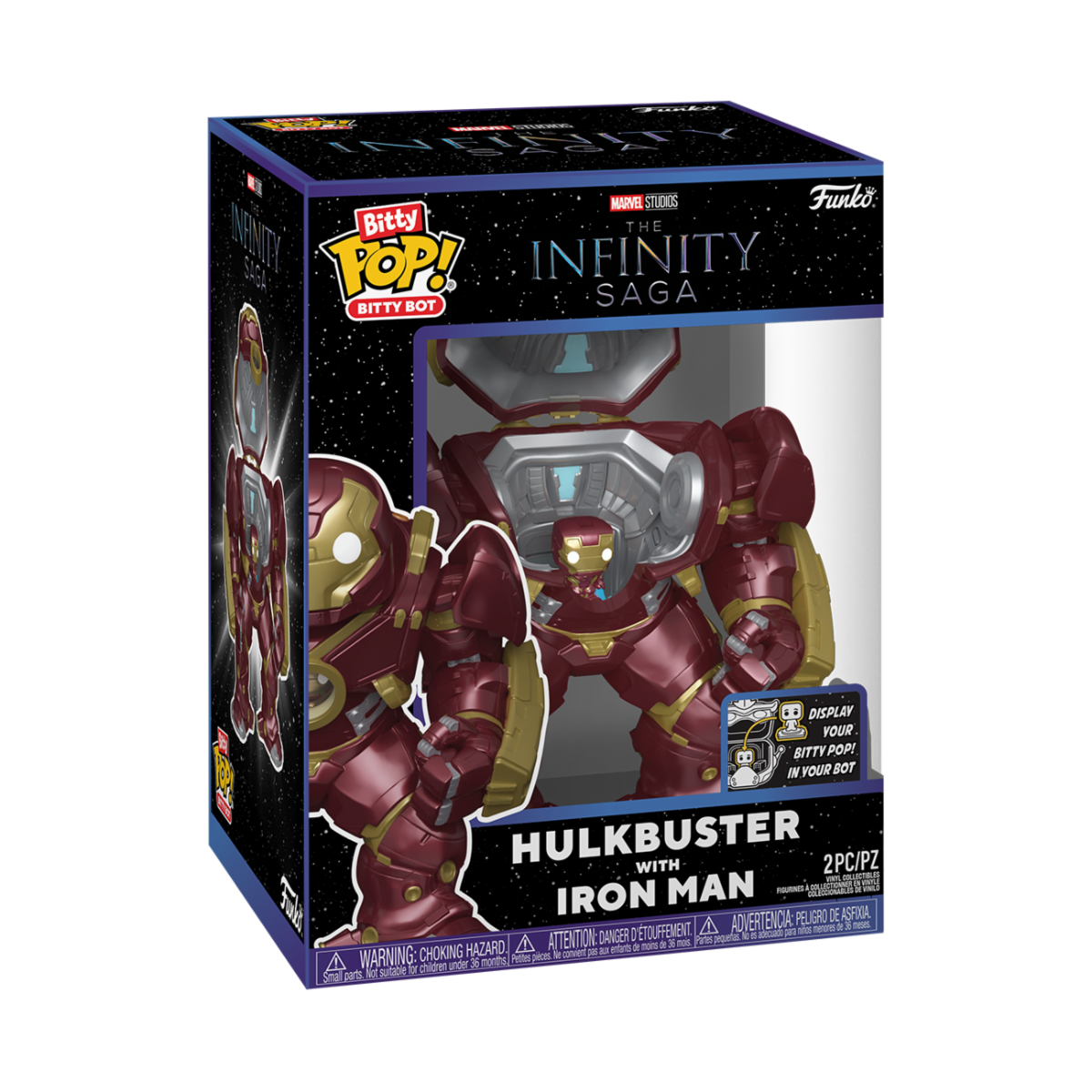 MARVEL BITTY POP! BOT INFINITY SAGA VINYL FIGURE HULKBUSTER W/IRON MAN 12 CM