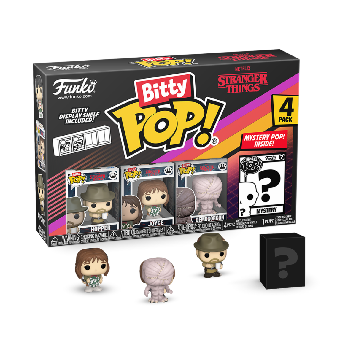 STRANGER THINGS BITTY POP! VINYL FIGURE 4-PACK HOPPER 2,5 CM