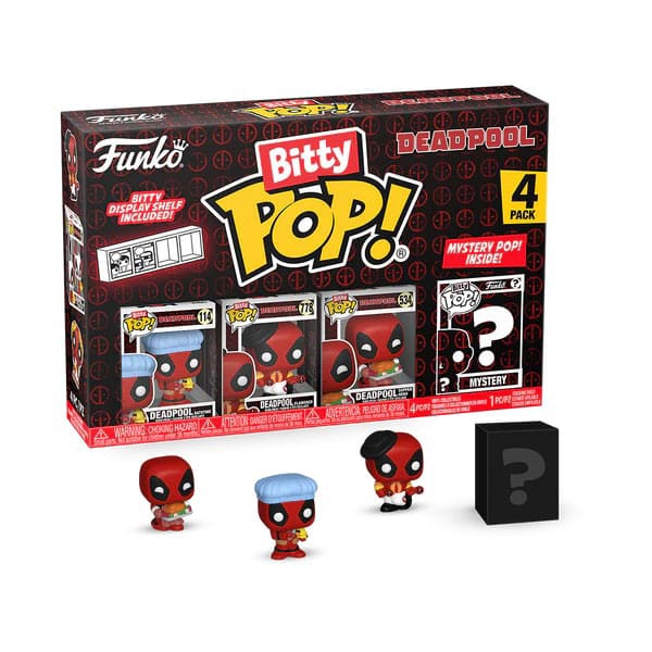 MARVEL DEADPOOL BITTY POP! VINYL FIGURE 4-PACK BATHTIME 2,5 CM