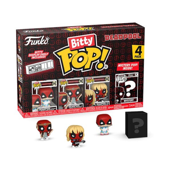 MARVEL DEADPOOL BITTY POP! VINYL FIGURE 4-PACK SLEEPOVER 2,5 CM