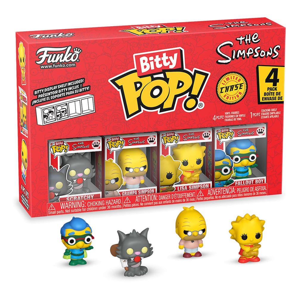 THE SIMPSONS BITTY POP! VINYL FIGURE 4-PACK SCRATCHY 2,5 CM