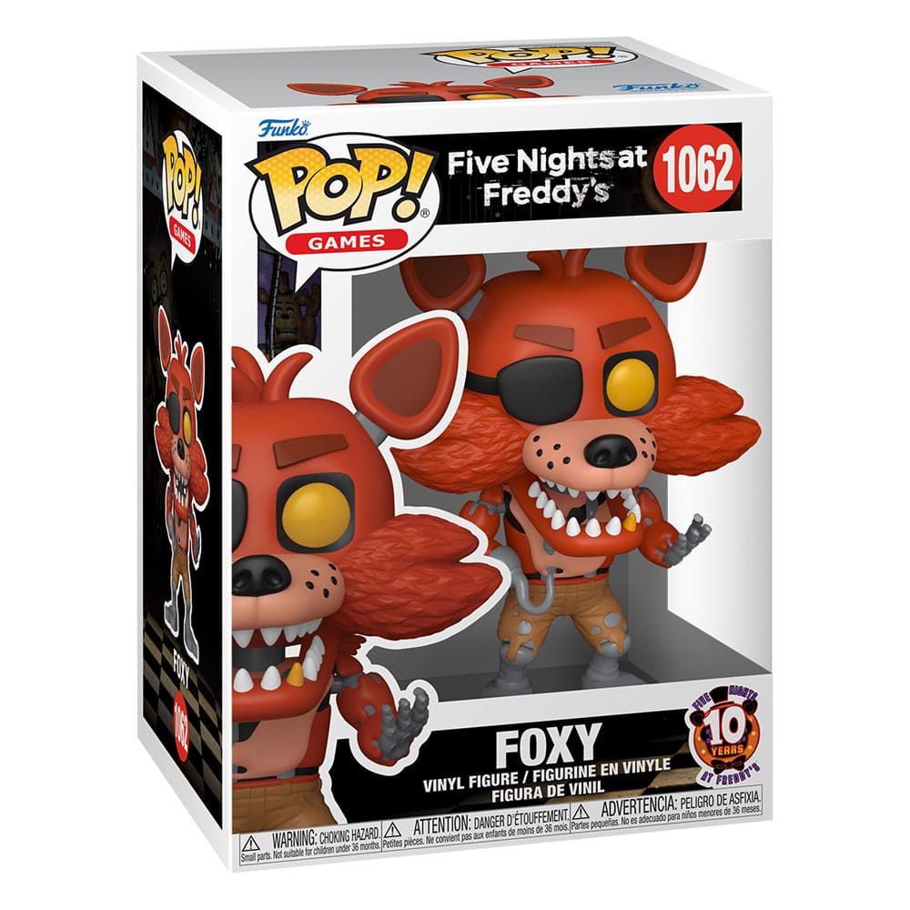 POP! GAMES #1062 PVC FIVE NIGHTS AT FREDDY 10TH ANNIVERSARY FOXY