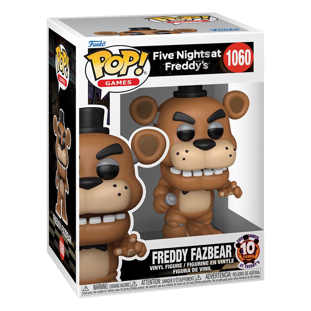 POP! GAMES #1060 PVC FIVE NIGHTS AT FREDDY 10TH ANNIVERSARY FREDDY FAZBEAR