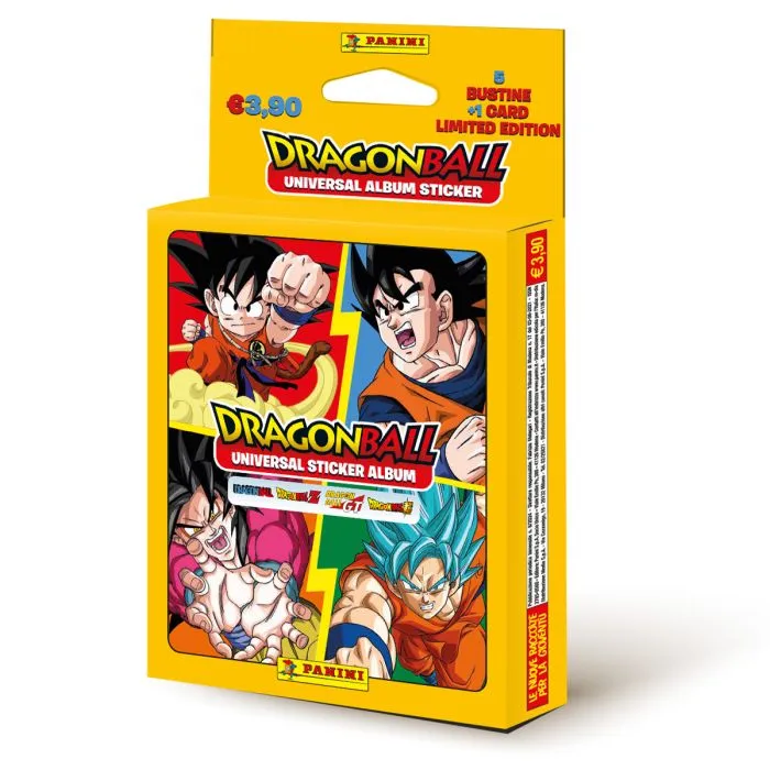 DRAGONBALL UNIVERSAL STICKER COLLECTION ECOBLISTER + 1 CARD LIMITED EDITION